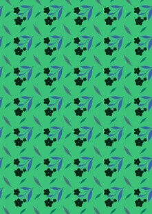 绿色卡通图案无缝背景