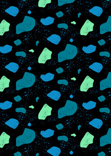 蓝绿几何图案无缝背景