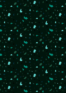 深绿底散布蓝绿斑点图案