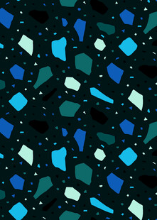蓝绿几何碎片深色背景图案