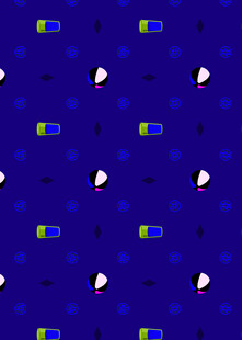 蓝色几何图案无缝背景