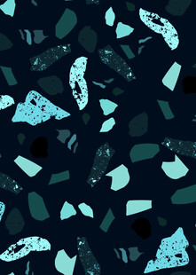 蓝绿色碎块抽象背景图案