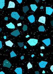 蓝色碎块图案背景纹理