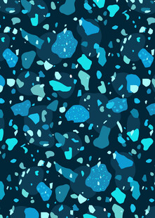 蓝色碎块图案背景纹理