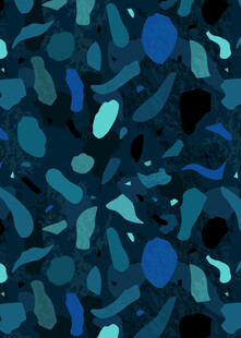 深蓝抽象几何图案背景