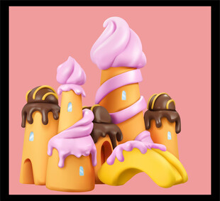 梦幻糖果城堡甜点