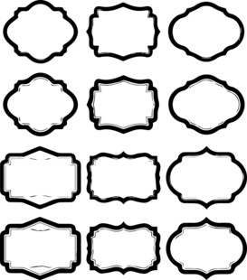 边框 装饰框 黑色 形状 图案