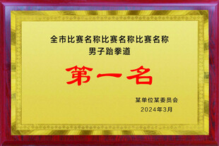企业比赛第一名荣誉证书