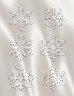 水晶雪花素材