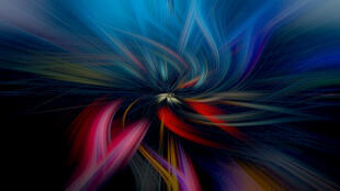 绚丽抽象的彩色流动图案