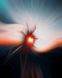 梦幻光芒放射抽象景象