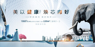 城市中大象与美好景象