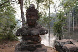 林中古老佛像