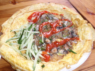 美味蔬菜鸡蛋煎饼