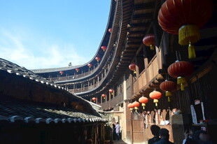 福建土楼内景的古朴风貌