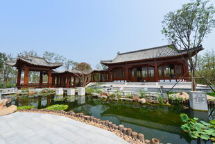 中式园林景观中的雅致建筑