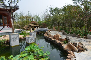 中式园林精致水景小景