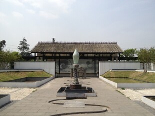 古朴中式建筑庭院景观