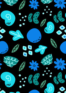 海洋元素卡通图案背景