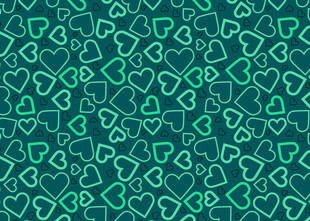 绿色心形图案背景纹理
