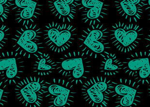 绿色爱心图案背景纹理