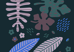 抽象植物图案背景设计