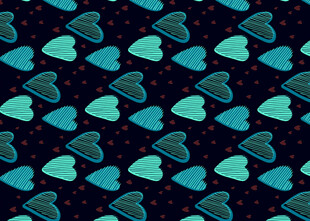 心形图案无缝背景设计