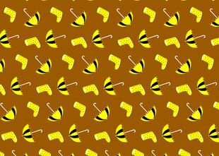 金黄银杏叶图案背景