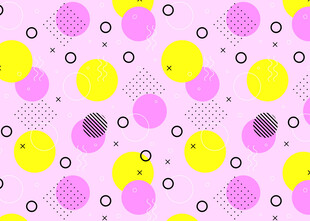 多彩几何圆形图案背景