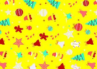 多彩圣诞元素图案背景