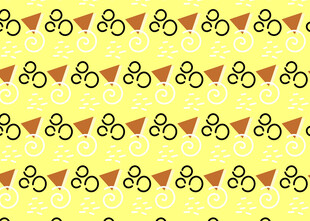 黄色背景自行车图案纹理
