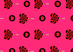 粉色背景糖果图案无缝纹理