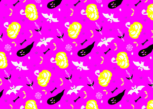 紫色背景的水果图案设计