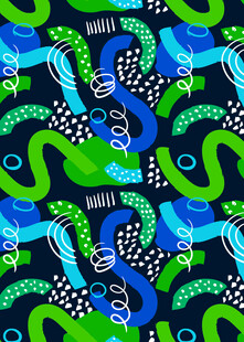 蓝绿抽象几何图案纹理