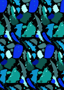 蓝绿色几何图案背景