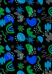 多彩手绘风海洋元素图案