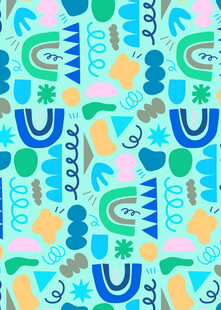 多彩几何图案无缝背景