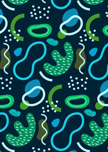 蓝绿抽象几何图案背景