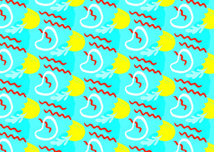 蓝底多彩图案装饰背景