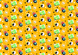 多彩卡通图案背景