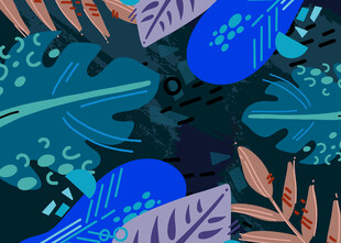 热带植物抽象图案背景