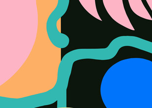 抽象多彩几何图形组合