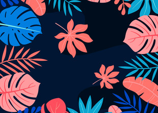 热带花卉图案背景
