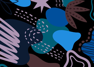 抽象几何图案艺术插画