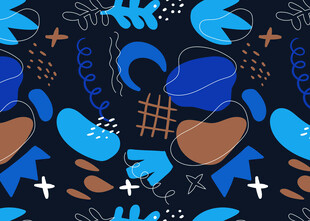 蓝棕几何图案背景设计