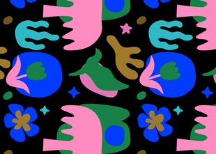 多彩抽象图案艺术背景