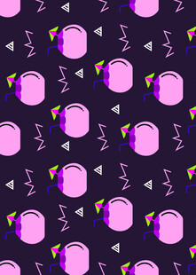 紫色几何图案无缝背景