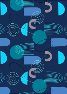 蓝调几何图案背景纹理