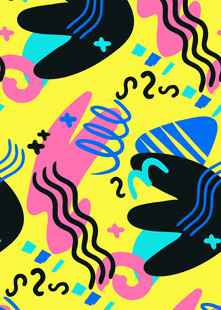 多彩抽象图案的活力设计