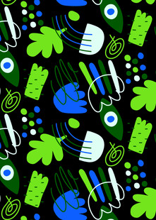 趣味实验室元素无缝图案